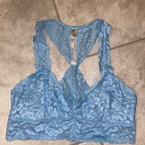 NWOT! FREE PEOPLE Intimately Bralette Sky Blue Lace T-Strap